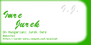 imre jurek business card